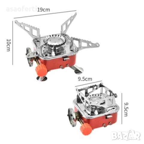 🔥 Къмпинг Котлон KOVAB K-202 (2800W) – Сгъваем, Газова Карта Тип и Чанта за Носене, снимка 5 - Газови котлони - 52791813