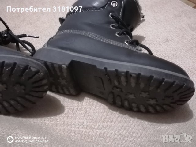 Черни кожени детски боти в много - добро състояние, снимка 2 - Детски обувки - 35240826