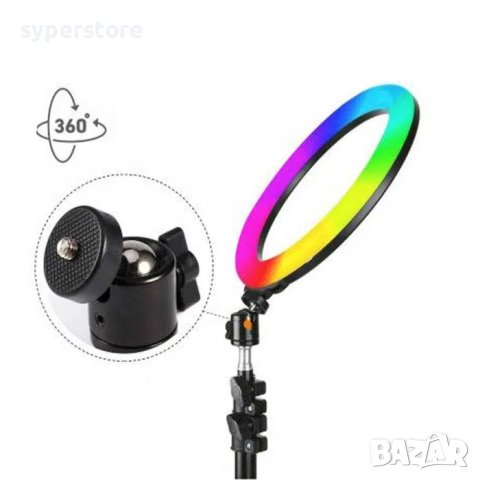 Лед Ring лампа RGB огиринална 12 инча Digital One SP00787 MJ33, 31см със стойка трипод до 210см, снимка 7 - Лед осветление - 40757824