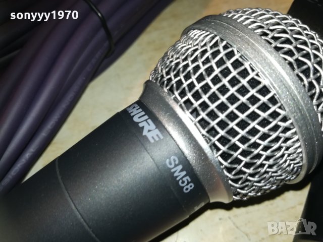shure sm58 profi mic с кабел и държач 2003211800, снимка 7 - Тонколони - 32238796