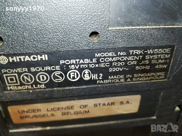 hitachi trk-w550e 2707211313, снимка 17 - Радиокасетофони, транзистори - 33640494