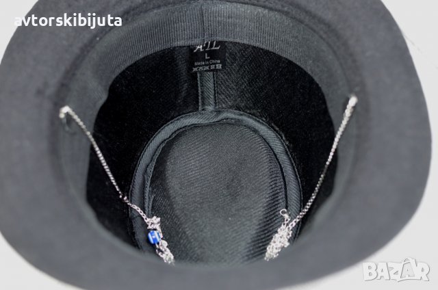 ⚜️ Дамска шапка в черно с декорации №3074, снимка 6 - Шапки - 38099136