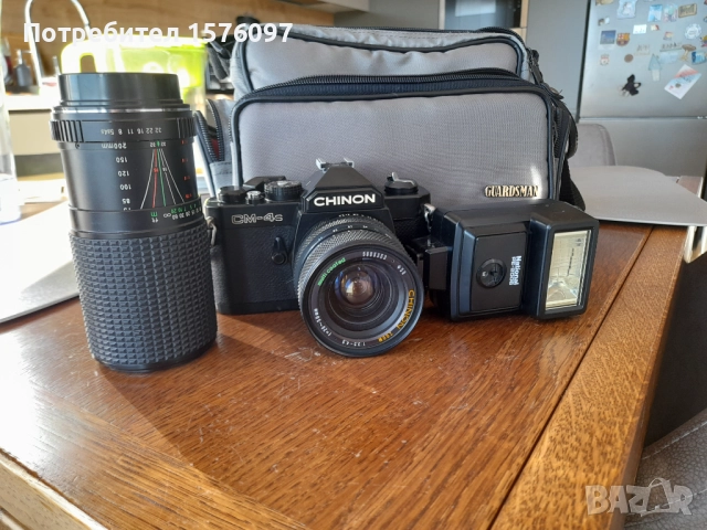 Фотоапарат Chinon CM-4s и 2 обектива Chinon 28-50mm Super Paragon 75-200mm