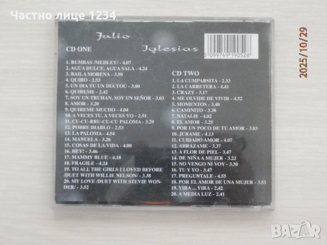 Julio Iglesias – 1 - 2CD / Platinum - 2CD / The Very Best of, снимка 4 - CD дискове - 47757218