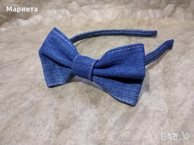 Диадема с панделка Диадема Деним Дънкова Диадема Червена Диадема Ръчна Изработка , снимка 3 - Аксесоари за коса - 32562466