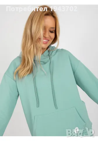 Дамски суичър в цвят тюркоаз 8655.00P, снимка 3 - Суичъри - 48287526