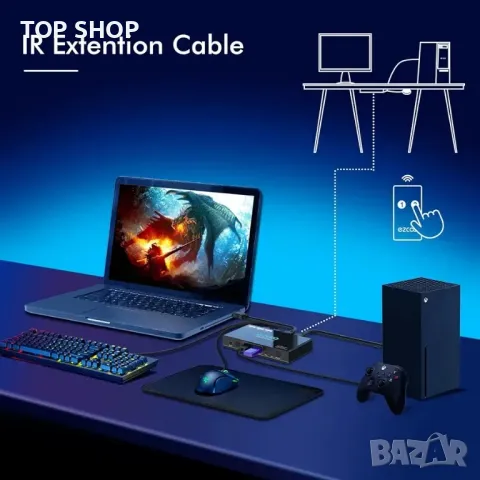 KVM Switch Hub за мишка, клавиатура, скенер, принтер, снимка 3 - Суичове - 48791977