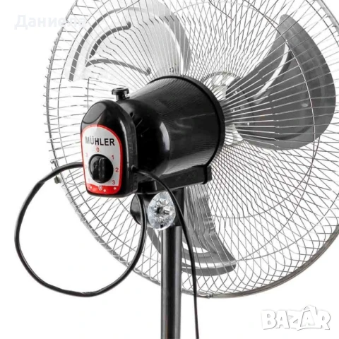 Вентилатор на стойка 16''Muhler FM-6136D 3in1, 50W, индустриален, на стойка, стена, под, снимка 7 - Вентилатори - 50460056