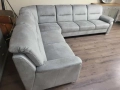 ПРОМОЦИЯ!!! Светло сив ъглов диван от плат PP-HS10002, снимка 4
