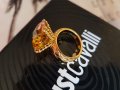 Just Cavalli-оригинален нов,18к.позлатен пръстен със естествен цитрин, снимка 5