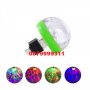 Мини usb диско лед крушка топка за телефон компютър кола въртяща цветомузика юсб, снимка 3
