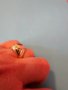 уникален мъжки златен пръстен 14 к с ковани черни оникси и цирконии, снимка 1 - Пръстени - 43610485