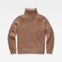 g-star cable turtle knit - страхотен дамски пуловер  КАТО НОВА, снимка 3