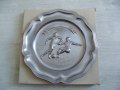 № 5918 старо метално пано   - печат / маркировка , стикер  - диаметър 22,5 см , снимка 3