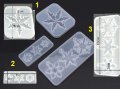 Снежинки снежинка висулка прозрачен силиконов молд форма фондан смола бижу, снимка 1 - Форми - 27467934