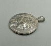Сребърен медальон – монета, подражание  на антична монета от Атина, с подарък връзка, снимка 5