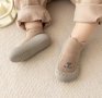 Детски/ бебешки пантофи тип чорапи с гумена подметка/ наколенки, снимка 2