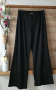 Черен панталон широк крачол , снимка 1 - Панталони - 44847430
