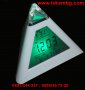 LED будилник и метеостанция с форма на пирамида светещ в 7 цвята, снимка 14