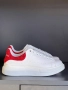 Alexander McQueen Дамски Бели Маратонки С Червен Акцент И Камъни👟Дамски Спортни Обувки Код E1088, снимка 3