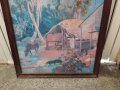 Голяма картина в дървена рамка., снимка 3