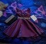 Продавам Официална коктейлна рокля от луксозна тафта в цвят ултравайлет+ПОДАРЪК Чантичка , снимка 3