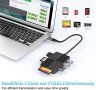 Нов USB C хъб четец на карти адаптер с 3 USB3.0 за компютър лаптоп, снимка 4
