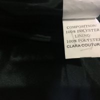 Френски нов бутиков шлифер тренч L Clara Couture зелен черно райе, снимка 13 - Шлифери - 27283202