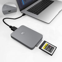 Четец на карти CFexpress USB 3.1 Gen 2 10Gbps CFExpress Reader, алуминиев ,Thunderbolt 3, снимка 1 - Чанти, стативи, аксесоари - 34830560