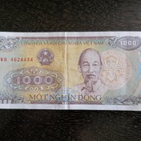 Банкнота - Виетнам - 1000 донги | 1988г., снимка 1 - Нумизматика и бонистика - 32540147