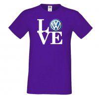 Мъжка тениска VW Volkswagen LOVE, снимка 4 - Тениски - 32834486