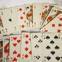 Стари Немски  Ретро Карти за Игра,Ретро Карти - 32 бр., снимка 8 - Карти за игра - 38631145
