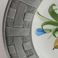 Декоративна порцеланова чиния за стена с обков Rein Zinn., снимка 3 - Други - 40091094