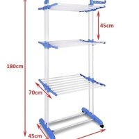 Сгъваем сушилник за дрехи на колелца – практична стойка за сушене на пране, снимка 2 - Сушилници - 43785024