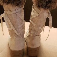 White CANDIE'S GIRL Mischa Wedge Heel Boots, снимка 3 - Детски боти и ботуши - 35137706