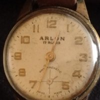 Рядък дамски часовник ARLON 17 RUBIS ANTI-MAGNETIC SWISS MOVT позлатен за КОЛЕКЦИОНЕРИ 42607, снимка 2 - Антикварни и старинни предмети - 43759495