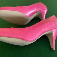 Дамски обувки естествена кожа розови, снимка 2 - Дамски обувки на ток - 43450167