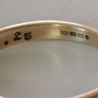 Дамски златен 375 проба пръстен с брилянт 0.25 карата-диамант, снимка 6 - Пръстени - 35474595