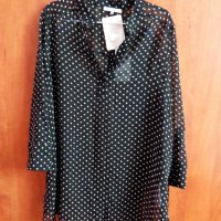 ANNA FIELD Mama дамска блуза, нова, с етикет, черна, на точки, снимка 1 - Туники - 28508059