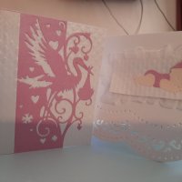 Луксозна картичка/плик за новородено бебе, рожден ден, кръщене, снимка 3 - Други - 40753744