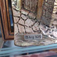 Голяма невероятна италианска сребърна 3D картина - Огледало, снимка 4 - Антикварни и старинни предмети - 37371229