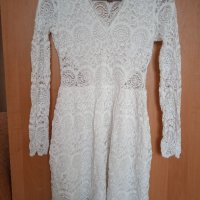 Бяла дантелена рокля НМ, снимка 2 - Рокли - 43549683