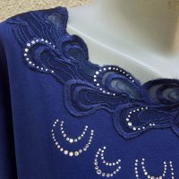 8XL Нова блуза M. Collection в синьо, снимка 4 - Туники - 37340486