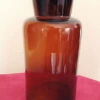 Стар аптекарски буркан, шише от цветно стъкло. , снимка 5 - Антикварни и старинни предмети - 43378895