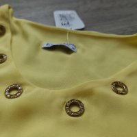 Нова дамска елегантна блуза / риза в жълт цвят на намаление , снимка 2 - Блузи с дълъг ръкав и пуловери - 37992866