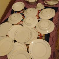 Royal epiag czechoslovakia Чехия фин порцелан сервиз хранене 19 части супник 16 чинии 2 сосиери, снимка 11 - Сервизи - 43399310