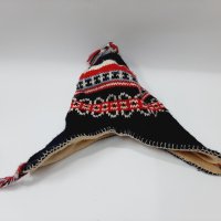 Детска/дамска плетена шапка ушанка(17.3), снимка 3 - Антикварни и старинни предмети - 43696074