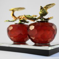 Луксозен кристален ябълков дует, фасетиран, снимка 9 - Декорация за дома - 27066570