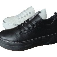 Черни и бели дамски пролетни обувки Коко, снимка 2 - Дамски ежедневни обувки - 44014703