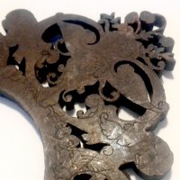  Стар бронзов медальон-рамка със сатанински елементи, снимка 11 - Други ценни предмети - 43698454